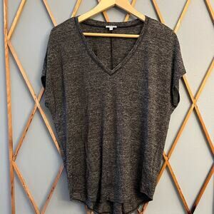 Splendid T-Shirt with Faux Leather Accent